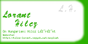 lorant hilcz business card